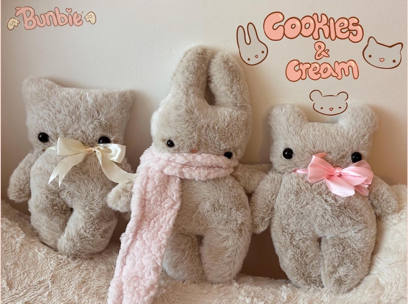 Schattige handgemaakte knuffels 'Bunbie' afbeelding 12