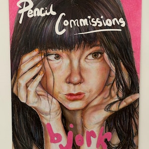 Coloured pencil portrait commissions realistic