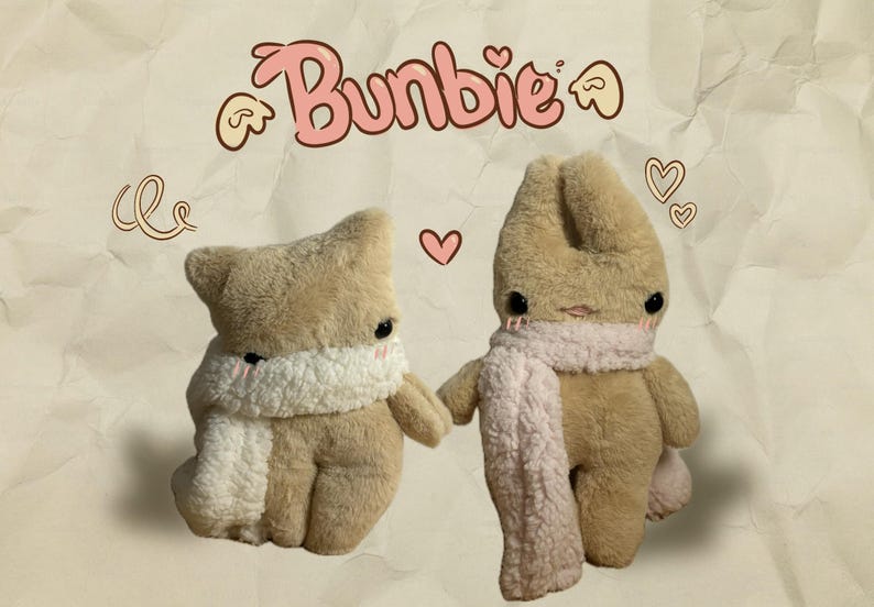 Schattige handgemaakte knuffels 'Bunbie' afbeelding 1
