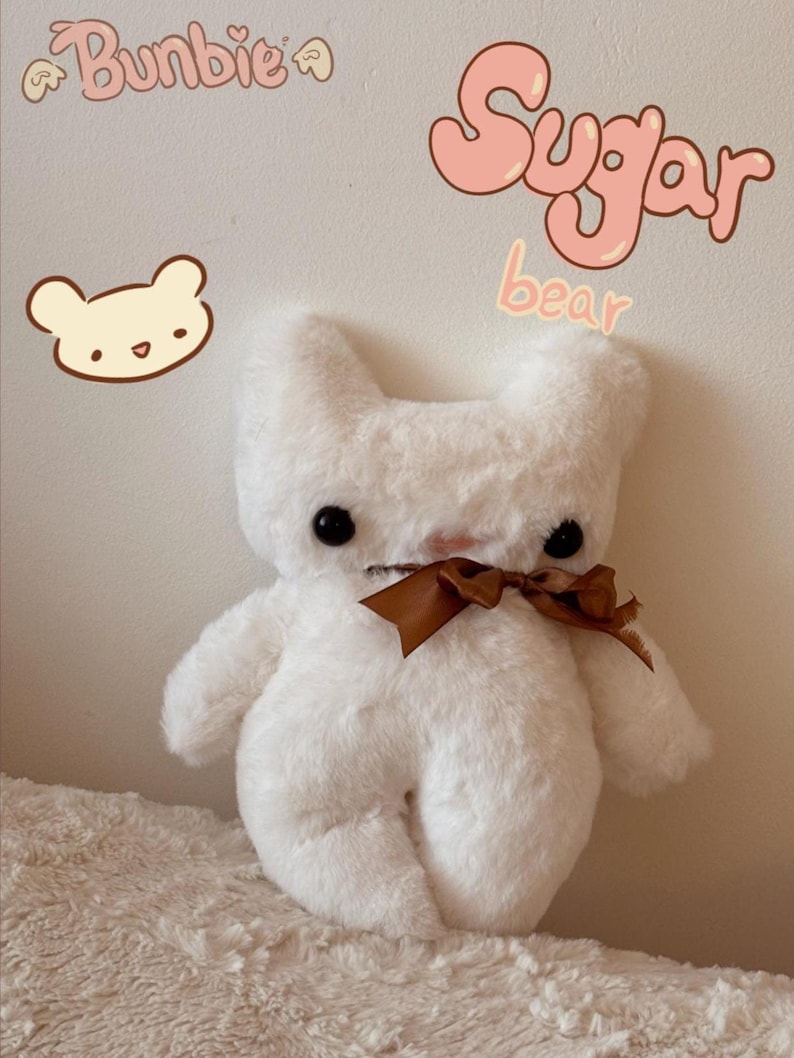 Schattige handgemaakte knuffels 'Bunbie' Sugar Bear