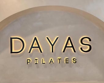 Custom Backlit Sign, 3D Backlit stainless steel channel letter sign, Company Sign, Aesthetic Beauty Salon Sign, Custom Business Signs