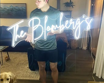Custom LED Neon Sign, Wedding Decor, Personalized Wall Light