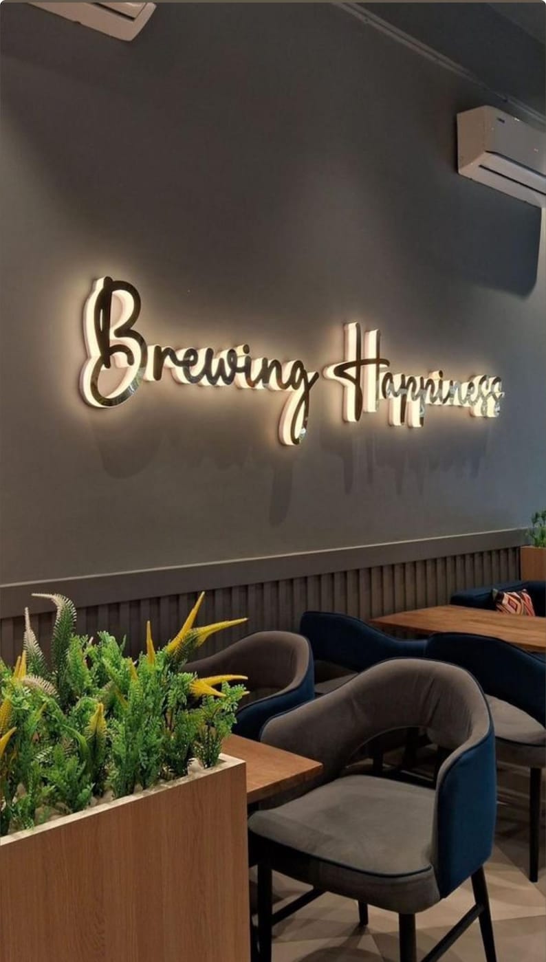 Custom 3D LED Backlit Business Logo Sign | Professional Office ...