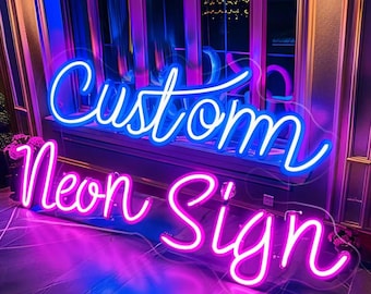 Custom LED Neon Sign, Personalized Wedding Decor, Business Logo