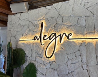 Custom 3D LED Backlit Business Logo Sign | Professional Office & Storefront Wall Sign | Branded Commercial Signage