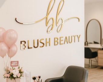 Custom business logo sign, Custom laser cut business sign, Laser Cut Logo Sign, Custom Signs, Beauty Salon Sign, Office Sign, Reception Sign