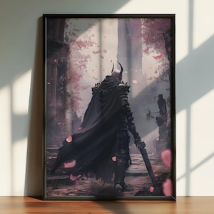 Gothic Fantasy Warrior Poster, Arcadia World–Inspired Poster, Metal Music Poster, Printable Digital Poster