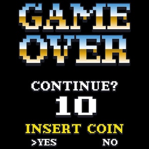 Game Over T-Shirt | Retro Arcade Video Game Tee | Vintage 80s 90s Gamer Shirt | Funny Gen X & Millennial Nostalgia Gift | Retro Gamer Tee