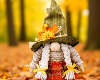 Fall Gnome Plush: Sunflower & Pumpkin Thanksgiving Decor,Autumn decor
