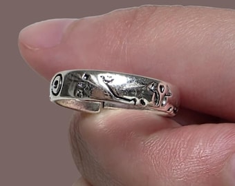 Jujutsu Kaisen Ryomen Sukuna ltadori Yuji Ring Cosplay Metal Adjustable Rings Jewelry Accessories Prop Unisex Gifts