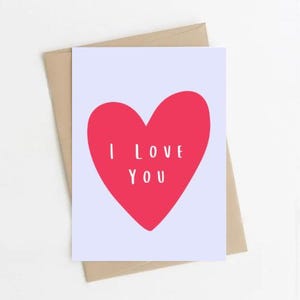 Je t'aime ! - Carte de voeux d'anniversaire - Cœur romantique pour la Saint-Valentin