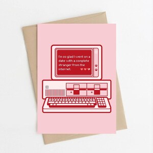 Date met een vreemde van internet - Love Greetings Card - woordspeling girlie Humor