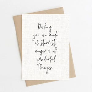 Gemaakt van Stardust - Positiviteitswenskaart - Motiverende inspirerende kaart