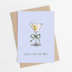 Solo un pochino più grande - Biglietto di auguri di compleanno - Ragazza con fiocco Martini
