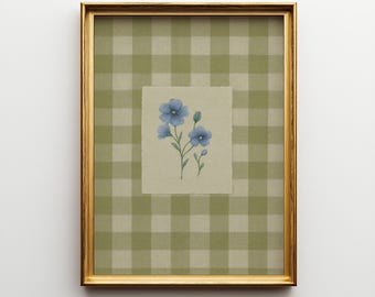 Floral Nursery Wall Art Printable | Vintage Cottagecore Decor | Neutral Botanical Baby Room Digital Download