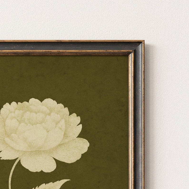 Vintage Peony Wall Art Print - Rustic Digital Download Printable ...