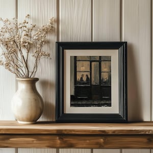 Romantic Café Window Art Print – Digital Download, Wall Art Printable, Vintage Decor image 3