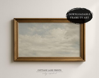 Cloudscape Sky Frame TV Art: Neutral Coastal Printable (Digital Download)