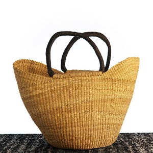 Grand panier Bolga, fait main, panier africain, cabas écologique, panier équitable