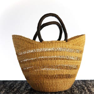Grand panier Bolga, fait main, panier africain, cabas écologique, panier équitable
