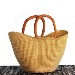 Grand panier Bolga, fait main, panier africain, cabas écologique, panier équitable