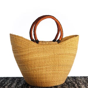 Grand panier Bolga, fait main, panier africain, cabas écologique, panier équitable