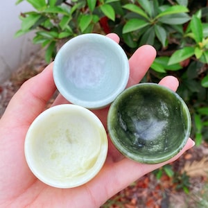 2&quot; Natural xiuyan jade /Green Jade Bowl,Quartz Bowl,Crystal Cup,Home Decoration ,mineral specimen,Crystal healing,Crystal gifts 1PC