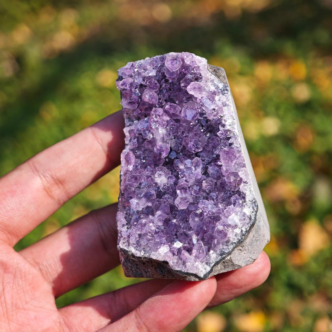 Triple Geode Rough 1.1LB / 2.2LB Natural Rough Amethyst Geode, Quartz Collection ,raw ...