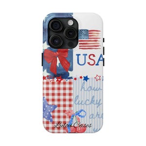 Patriotic Phone Cases, Fourth of July Gift, Americana Style, Holiday Accessories, USA Pride, Durable Mobile Protection