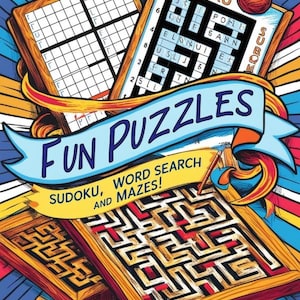 Printable Kids Activity Book: 100+ Pages of Puzzles, Coloring, and Games for Ages 4–10