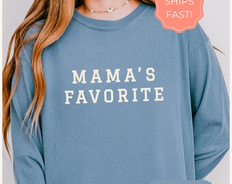 Mama's Favorite Comfort Colors Sweatshirt Gift for Best Daughter, Cute Daughter Birthday Gift, Funny Daughter Gifts, Vintage Cozy Crewneck