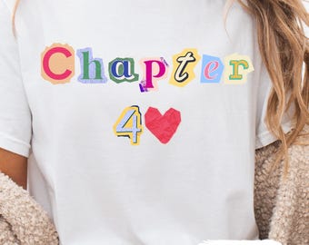 Retro Chapter Forty T-shirt, In My Forties Era Crewneck, Women's Ransom Note 40th Birthday Tee Shirt, Fortieth Anniversary Gift for Her