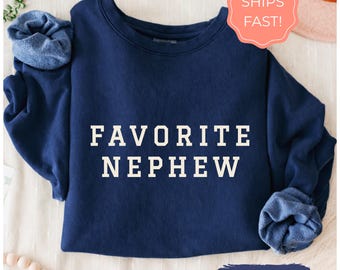 Nephew Sweatshirt Gift for Nephew Birthday Gift from Aunt or Uncle, Comfort Colors Tee Shirt Gift for Him, Vintage Favorite Crewneck
