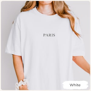 Paris Sweatshirt Comfort Colors Gift for Her, France Sweater, Minimal Aesthetic Travel Top, Vacation Top, City Crewneck Shirt, Souvenir Tee image 13