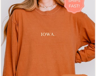 Iowa Sweatshirt, Iowa State Crewneck, Iowa Vacation Tee, Travel Souvenir Gift for Iowa Lover, Vintage Iowa Tee, Iowa Shirt