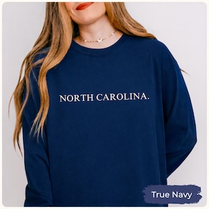 North Carolina Sweatshirt, North Carolina State Crewneck, North Carolina Vacation Tee, Travel Souvenir Gift for North Carolina Lover image 8