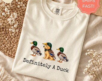 Golden Retriever Duck Shirt, Funny Mallard Dog Comfort Colors GraphicTee