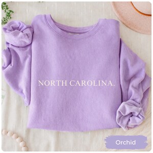 North Carolina Sweatshirt, North Carolina State Crewneck, North Carolina Vacation Tee, Travel Souvenir Gift for North Carolina Lover image 3