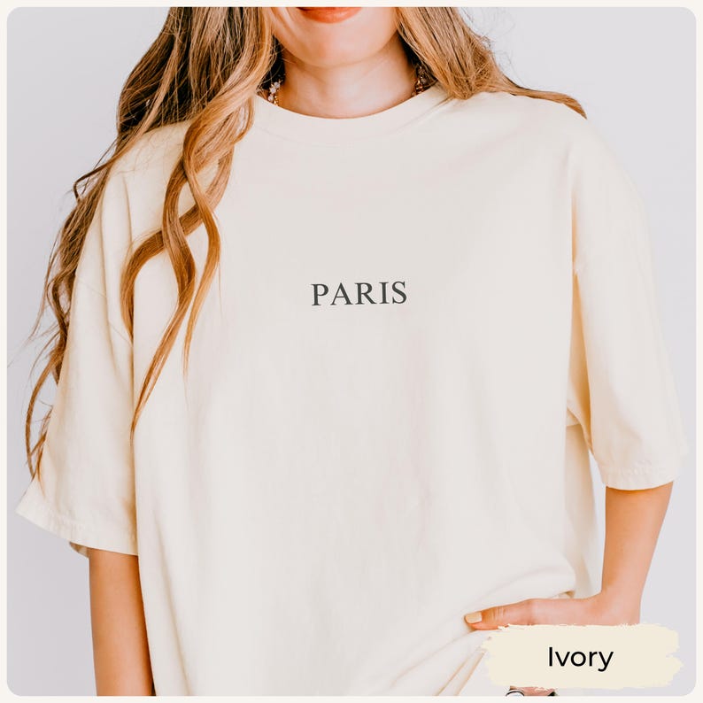 Paris Sweatshirt Comfort Colors Gift for Her, France Sweater, Minimal Aesthetic Travel Top, Vacation Top, City Crewneck Shirt, Souvenir Tee image 12