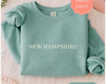 New Hampshire Sweatshirt, New Hampshire State Crewneck, New Hampshire Vacation Tee, Travel Souvenir Gift for New Hampshire Lover