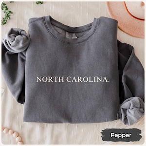 North Carolina Sweatshirt, North Carolina State Crewneck, North Carolina Vacation Tee, Travel Souvenir Gift for North Carolina Lover image 5