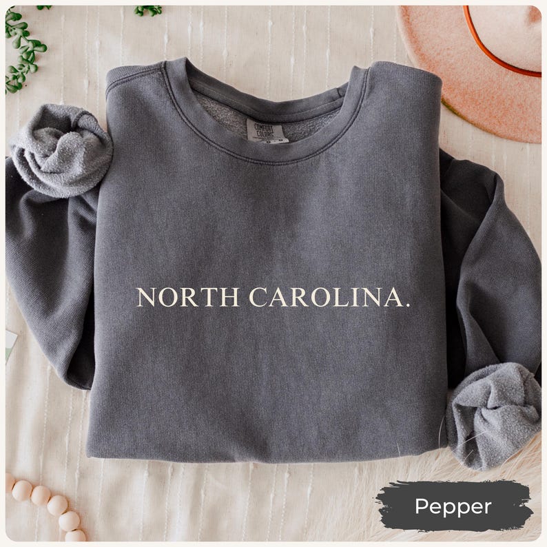 North Carolina Sweatshirt, North Carolina State Crewneck, North Carolina Vacation Tee, Travel Souvenir Gift for North Carolina Lover image 5