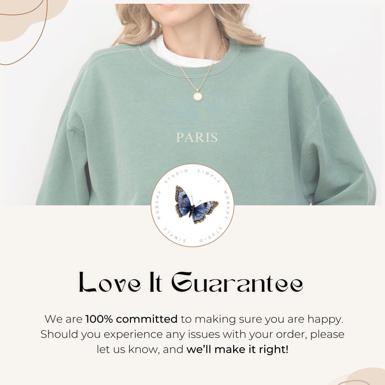 Paris Sweatshirt Comfort Colors Gift for Her, France Sweater, Minimal Aesthetic Travel Top, Vacation Top, City Crewneck Shirt, Souvenir Tee image 17