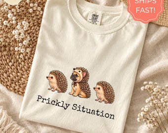 French Bulldog Hedgehog Comfort Colors Shirt, Funny Frenchie Dog Graphic Tee, Gift for Dog Lover