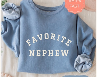 Favorite Nephew Shirt, Funny Best Nephew Shirt, Birthday Gift for Nephew from Aunt or Uncle, Comfort Colors Tee, Vintage Favorite Crewneck