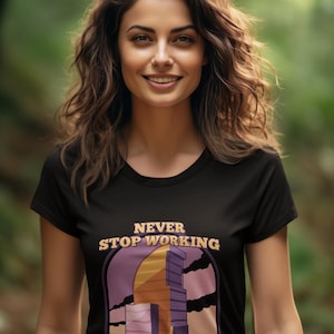 Never Stop Working On Yourself Shirt – Funny Florida Self-Help Tee (Black) Florida
