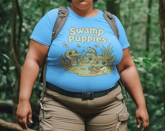 Träskvalpar Alligator T-shirt – Rolig Florida Gator T-shirt