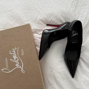 Miss Z 100MM Christian Louboutin Patent Leather Pumps size 39.5