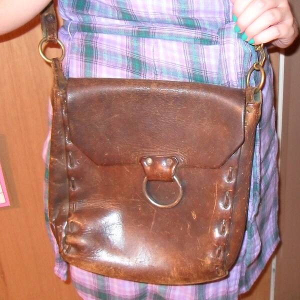 Vintage Leather Bag/ Purse