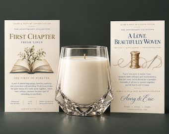 Personalized Anniversary Candle Gift, 17oz, Scent Story Card, Soy Blend